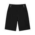 thumbnail image 4 of vigerkar High Waisted Shorts Women Cotton Button Detail Casual Shorts Vacation Short Pants with Pockets, Lightweight Classic Fit Summer Beach Travel (Black, S), 4 of 7