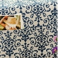 thumbnail image 4 of Microwave Oven Cover Dust Oil Proof Cloth with Storage Pockets Cotton Linen Kitchen Toaster Appliance Protector(Blue And White Porcelain), 4 of 7