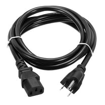 Uxcell 6ft 18 AWG Black 18/3 Universal Power Cord C13 to NEMA 5-15P 10A 125V 3-Prong Extension Power Cord