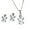 White, variant on Huanledash 1 Set Earrings Necklace Turtle Pendant Rhinestone Jewelry Shiny Stud Earrings Choker Necklace for Wedding