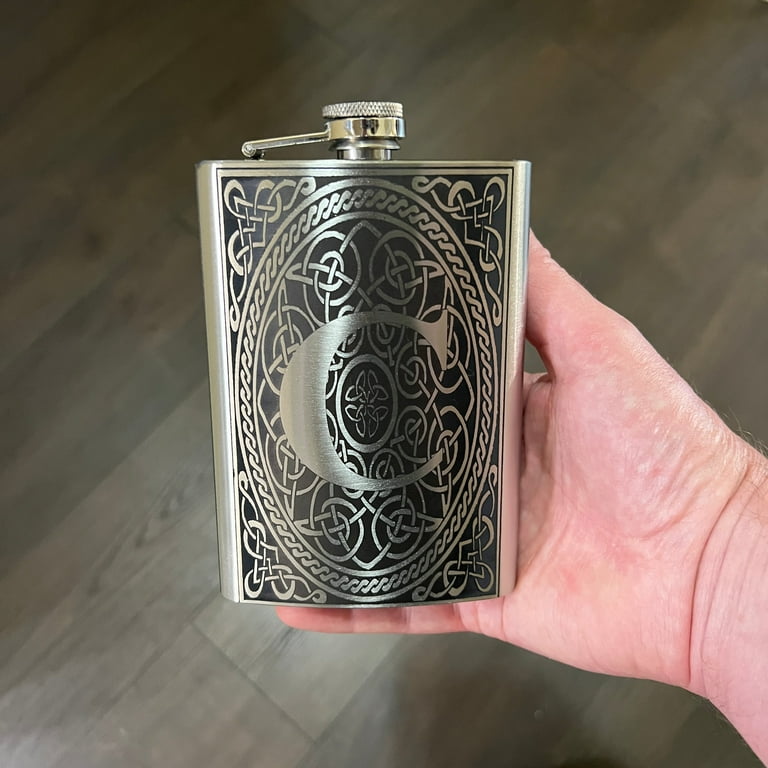 8oz celtic design PERSONALIZED flask With your Initial Stainless Steel Flask (TIMES NEW ROMAN FONT) 8oz celtic design PERSONALIZED flask With your Initial Stainless Steel Flask (TIMES NEW ROMAN FONT)