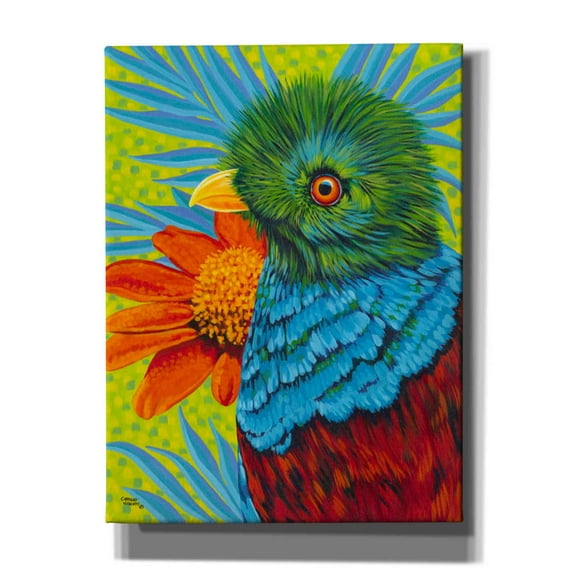 Epic Graffiti 'Bird in the Tropics II' by Carolee Vitaletti, Canvas Wall Art, 12"x16"