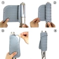 thumbnail image 4 of Alfombrilla grande resistente al calor para rizadores, alisadores de cabello, planchas y herramientas de peinado, 11" x 7,5", gris, 4 of 5