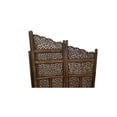thumbnail image 4 of Maykoosh Renaissance Revival Hand Carved Foldable 4 Panel Wooden Partition Screen/RoomDivider, Brown, 4 of 5