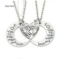 thumbnail image 5 of Limei Mother Daughter Necklace Set, Mom I Love You to the Moon and Back Mom and Daughter Necklaces Jewelry Pendant Necklace (Silver), 5 of 5