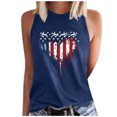 thumbnail image 2 of VKOYWKM Stars and Stripes Graphic Tank Tops Women American Flag Graphic Tank Shirts Sleeveless Loose Fit Crew Neck Tanks Patriotic Independence Day Clothes, 2 of 4