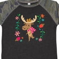thumbnail image 4 of Inktastic Woodland Moose Spring Flowers Girls Toddler T-Shirt, 4 of 5