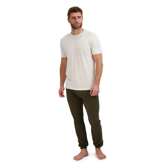 Hanes Men’s Ultrasoft T-Shirt and Jogger French Terry Pajama Set, 2-Piece, Sizes S-5XL