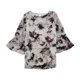 thumbnail image 1 of Calvin Klein Blusa Peplum con Manga Campana para Mujer, Púrpura, Grande Calvin Klein  Peplo, 1 of 1