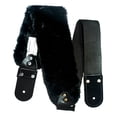 thumbnail image 1 of Correa para guitarra Strap o Tahali para guitarra acústica, bajo eléctrico, guitarra eléctrica Kidam  Peluche hombrera negra, 1 of 4