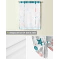 thumbnail image 5 of Turquoise Red Grey Coral Tie Up Curtains for Kitchen Bathroom Bedroom Windows 45 Inch Length, Coastal Nautical Ocean Beach Starfish Balloon Drape Curtains Shade Rod Pocket Curtain Panel, 34"x45", 5 of 7