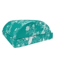 thumbnail image 1 of Sea Animals Foot Rest, Dolphins Flowers Sea Floral Pattern Starfish Coral Seashell Composition, Non-Slip Backing Adjustable Ergonomic Memory Foam Leg Support for Office, Sea Green White, by Ambesonne, 1 of 5