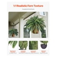 thumbnail image 3 of Artificial Boston Ferns Large 80 Branches, Indoor Outdoor Plants, Low Maintenance Fake Fern Decor, Lifelike Plastic Plants for Home Garden Porch, 3 of 7