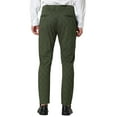 thumbnail image 3 of INSPIRE CHIC Men's Plaid Dress Pants Slim Fit Flat Front Business Check Trousers 34 Green, 3 of 6