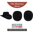 thumbnail image 6 of Silver Canyon Men’s Outback Wool Cowboy Hat Crushable Western Felt, 3X-L - Black, 6 of 6