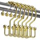 thumbnail image 1 of Ganchos Para Cortinas De Ducha, Anillos Para Cortinas De Ducha, Metal A Prueba De Herrumbre, Doble Deslizamiento Para Cortinas De Barras De Ducha De Baño, Juego De 12 Ganchos-oro, 1 of 5