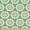 thumbnail image 2 of Ambesonne Geometric Fabric by the Yard Upholstery, Hexagon Abstract Form, 1 Yard, Pale Orange Olive Green, 2 of 5