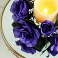 Efavormart 4 Pack Artificial Silk Rose Floral Candle Rings Party Event ...