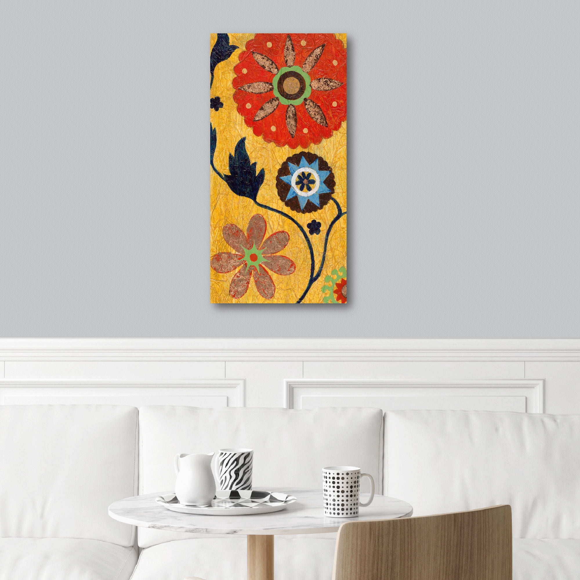 Red Siral Gallery-Wrapped Canvas Wall Art, 12x24