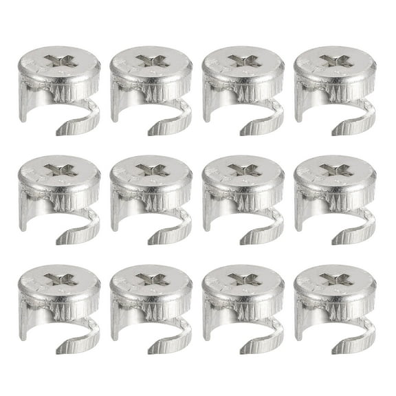 Uxcell Cam Lock Nut for Furniture, 12 Pack 14.6x11.5mm Joint Connector Locking Nuts Furniture Connecting Cam Fittings