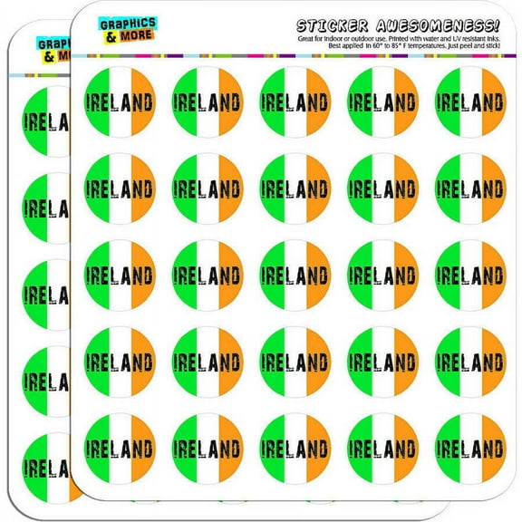 Ireland Irish Flag 50 1" Planner Calendar Scrapbooking Crafting Stickers