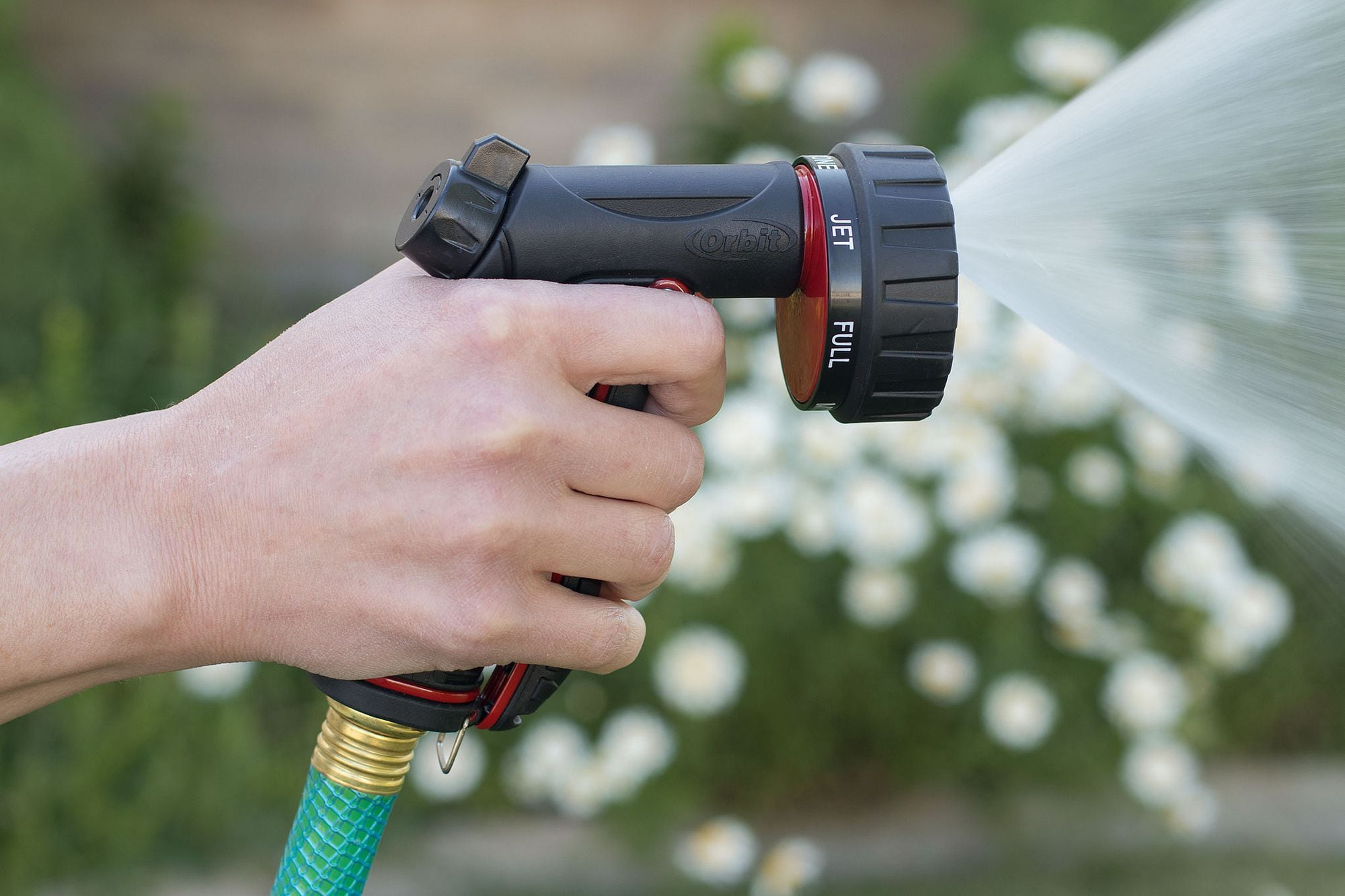 Orbit Pro Flo 7-Pattern Hose Watering Nozzle, Metal Front Trigger