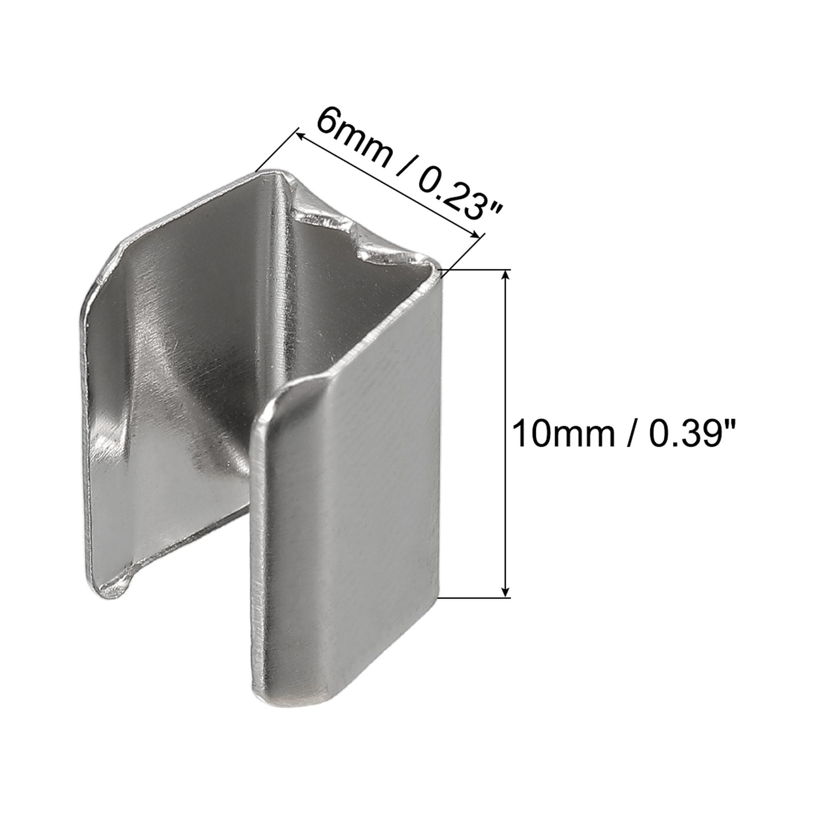 Unique Bargains Fold Over Crimp Cap Ribbon Crimp Ends Clasp Tips Silver 10 x 6mm