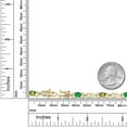 thumbnail image 6 of Gem Stone King 18K Yellow Gold Plated Silver Green Nano Emerald and Green Peridot and Lab Grown Diamond Bracelet for Women | 3.61 Cttw | Gemstone May Birthstone | Oval 6X4MM | Length 7.25 inches, 6 of 6