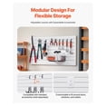 thumbnail image 4 of Slat Wall Paneling 2x4 ft, PVC White Garage Slatwall, 8ft² Modular Storage Panels, 4 of 7