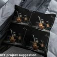 thumbnail image 2 of Castle Fairy Musical Instrument Fabric by the Yard 10 Yards,Music Guitar Room Decor Fabric by the Yard,Black Brown Fabric for Sewing,Lightweight Room Decor, 2 of 6