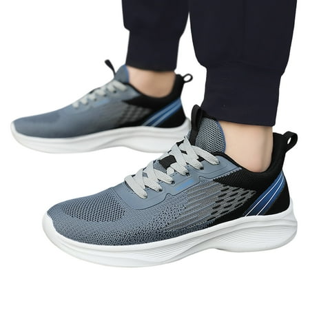 Mepaouo Mens Walking Shoes Mesh Mountaineering Sport Running Shoes Supportive Work Shoes for Men