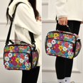 thumbnail image 5 of FORMRS Student Insulated Lunch Bag with Shoulder Strap Reusable Cooler Box for School, Whimsical Floral, 5 of 9