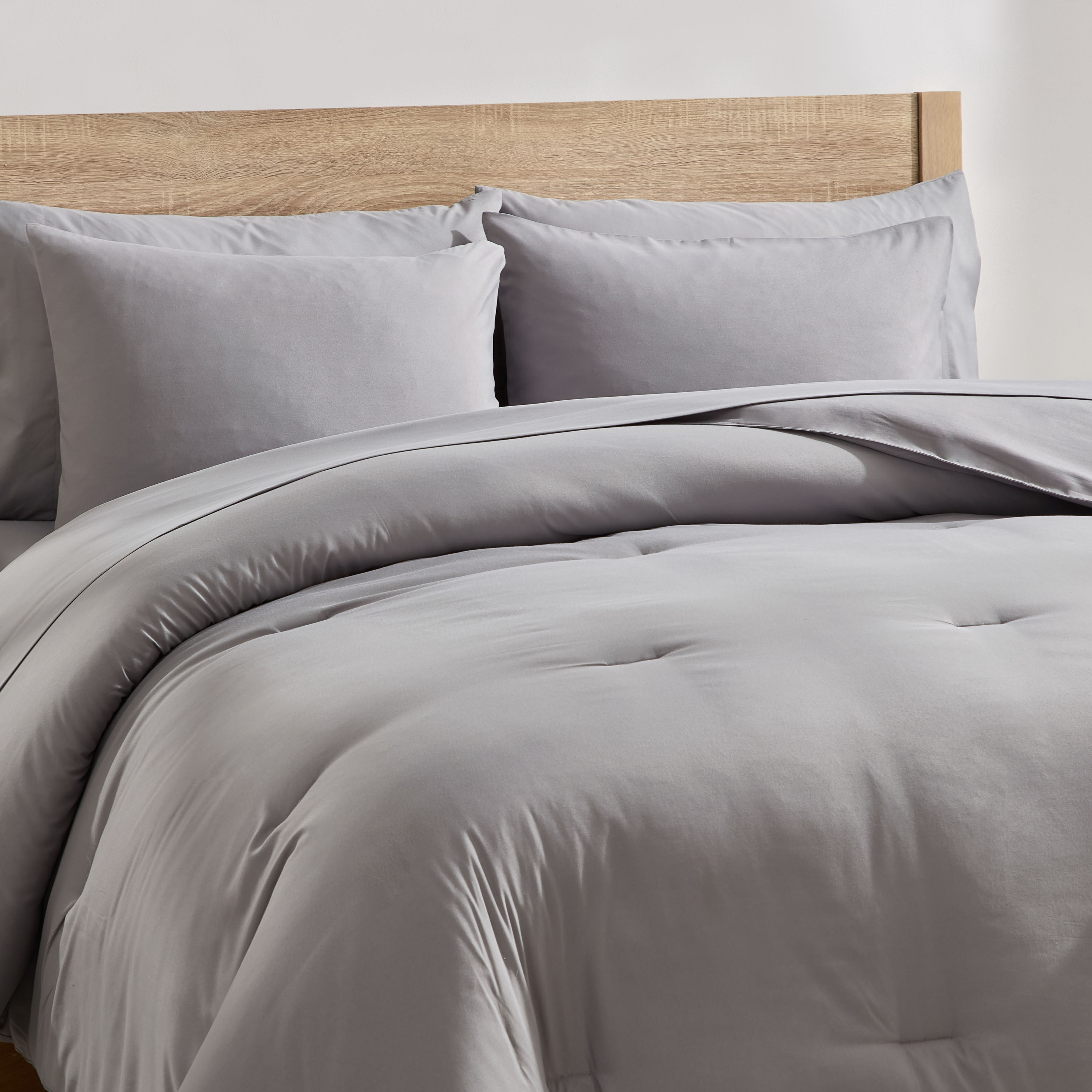 LammaLoe Queen Comforter Set, 7 Piece Bed in a Bag, Ultra Soft Bedding Comforter Set with Sheets, All Season Bed Set, Gray