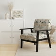thumbnail image 2 of Designart "Grey And Blue Poka Dot Retro Landscape" Upholstered Polka Dots Accent Chair and Modern & Contemporary Arm Chair - Multiple Color & Pattern, 2 of 7