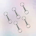 thumbnail image 2 of 5Pcs Iron Double Detachable Keychain Removable Double Keychains Double Keychain Rotating Ring keychain, 2 of 5