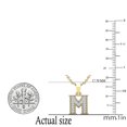 thumbnail image 5 of Dazzlingrock Collection 0.10 Carat (ctw) Round White Diamond Fancy Letter 'M' Initial Pendant 1/10 CT, 10K Yellow Gold, 5 of 6