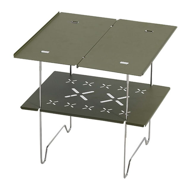 ddioayh Liquidation Extérieur Table en Aluminium à Double Couche Camping Pique-Nique Portable Petite Table Voyage Randonnée Table Multifonctionnelle Auto-Conduite Petite Table à Thé