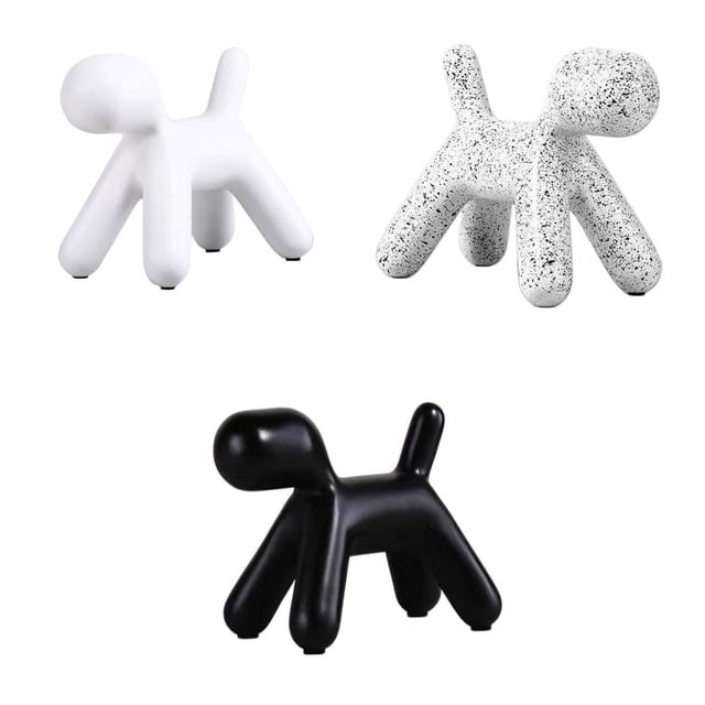 3 Piezas de Resina Arte Abstracto Globo Escultura de Perro Decoración de Estatuilla de Perro 30x17x23cm Macarena Perros Globos De Resina