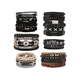 thumbnail image 2 of Pulsera Ajustable Vintage Cuero Brazalete Multicapa,kit 26pc Belug Café, 2 of 5