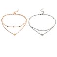 thumbnail image 4 of Guardurnaity Colgante de corazón de múltiples capas para mujer y niña, collar de clavícula chapado en aleación, joyería decorativa ajustable Ropa, zapatos y accesorios Miscelánea No.02, 4 of 6