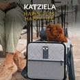 thumbnail image 3 of Katziela Quilted Chariot Pet Carrier With Removable Wheels and Double Telescopic Handle (Dark Gray) Pack 1, 3 of 7