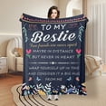 thumbnail image 2 of Blue Fleece Blanket For Sisters And Best Friends Inspiring Gift Filled With Wishes And Encouragement Sofa Bed Travel Camping Polyester Throw Shipped From USA, 2 of 9
