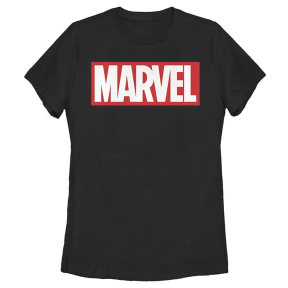 Women's Marvel Classic Bold Logo Graphic Tee Black Medium