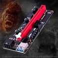 thumbnail image 4 of Graflsoa PCIe 16X Riser Card with USB 3.0 Cable, 4PIN & 6PIN GPU Adapter, Multi-Color Options for PC Expansion, Compact Design for All Chassis, 4 of 5
