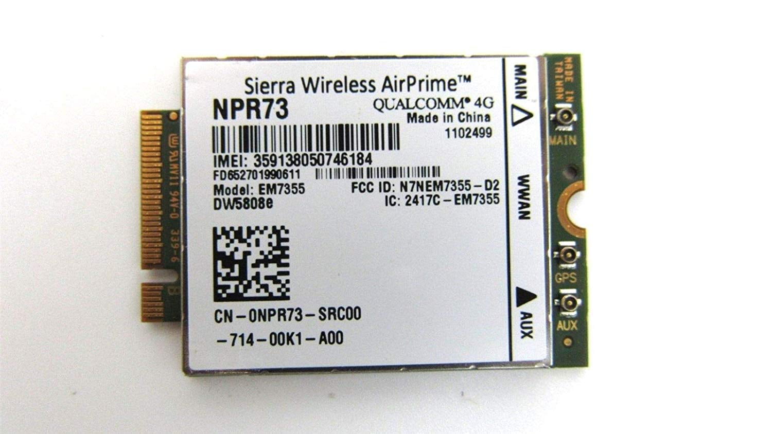 MR7VT OEM Latitude 3580 Sierra Wireless AirPrime Card WWAN EM7455