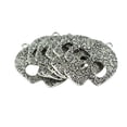 thumbnail image 2 of Colgantes de flores Perfecl 6 piezas Aleación de zinc Plata antigua Dije del cráneo colgante, 2 of 6