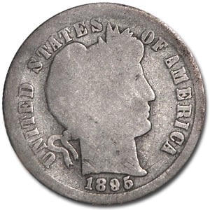 - 1895-S Barber Dime Good