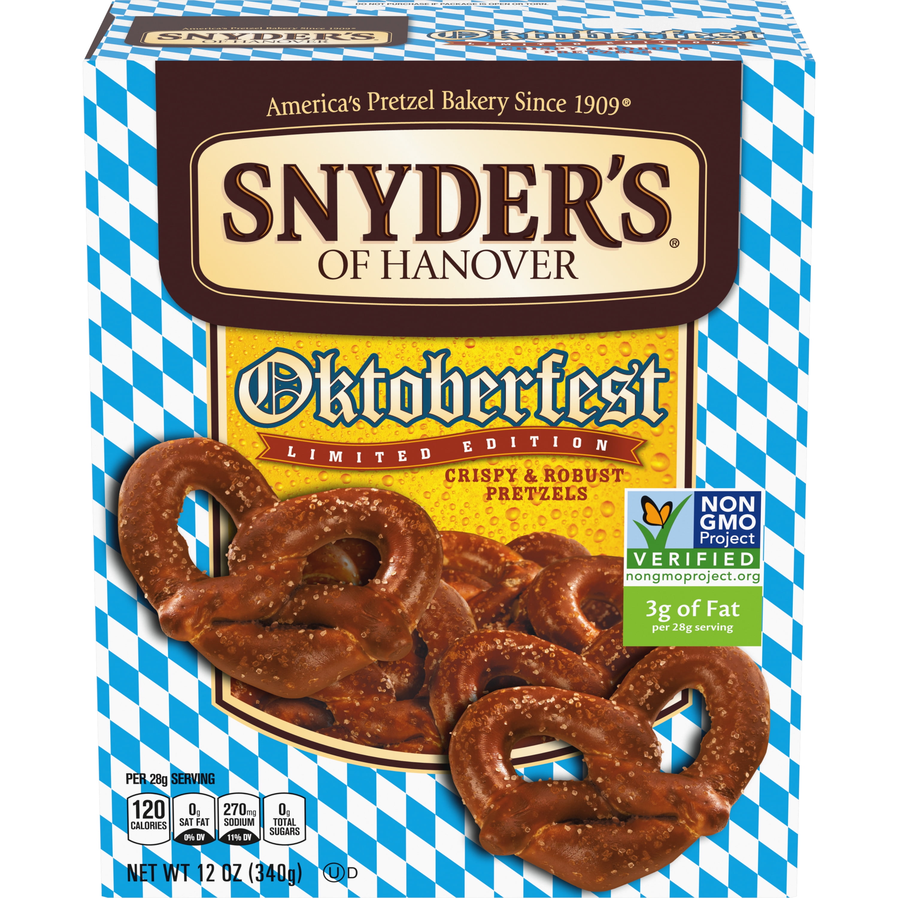 Snyder's of Hanover Oktoberfest Bavarian Pretzels, Limited Edition, 12