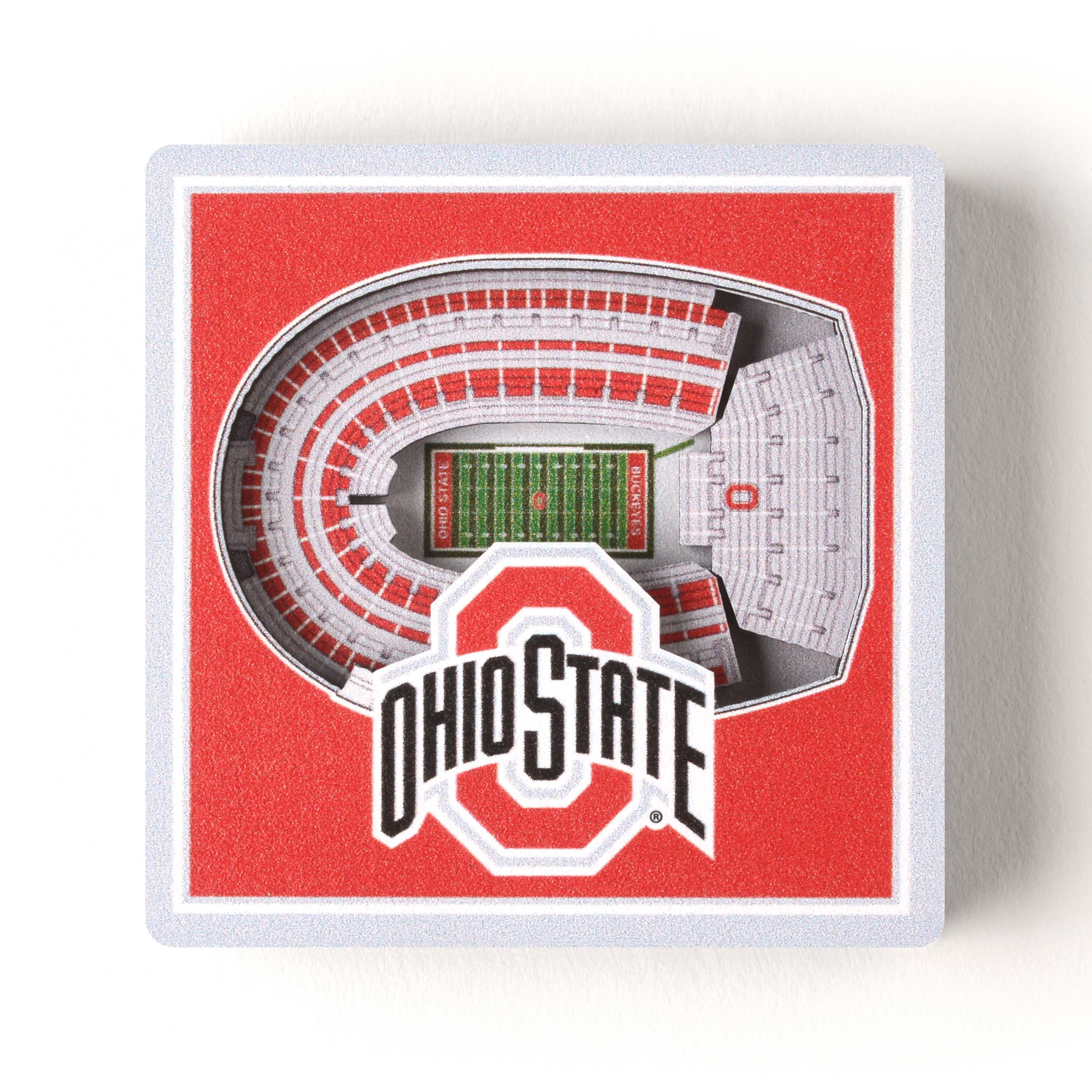 YouTheFan NCAA Ohio State Buckeyes 3D StadiumView Magnet