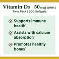 thumbnail image 5 of Nature's Bounty Vitamin D3 Softgels, 50 mcg, 2000 IU, 150 Ct, 2 Pack, 5 of 9